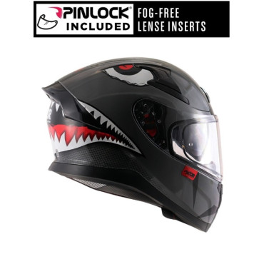 AXOR APEX SHARCO SUNVISOR PINLOCK INCLUDED MC HELMET