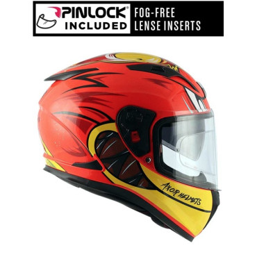 AXOR STREET RACING DUCK SUNVISOR PINLOCK INCLUDED MC HELMET