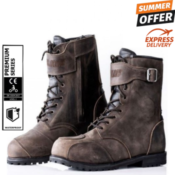 Vintage brown motorcycle touring boots (CE 13634:2017) Vintage brown motorcycle touring boots (CE 13634:2017)