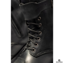 Vintage black distressed heritage motorcycle touring boots
