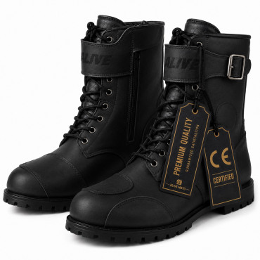 Vintage black distressed heritage motorcycle touring boots Vintage black distressed heritage motorcycle touring boots