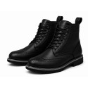 Black Textured (WP) waterproof Motorcycle Boots