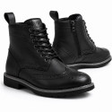 Black Textured (WP) waterproof Motorcycle Boots