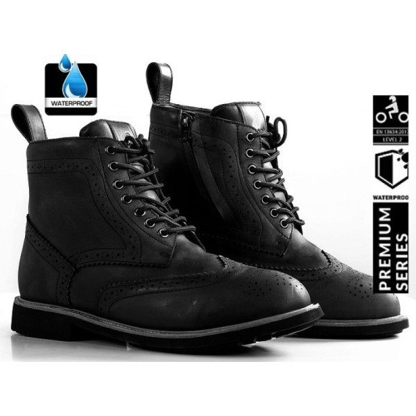 Black Textured (WP) waterproof Motorcycle Boots Black Textured (WP) waterproof Motorcycle Boots