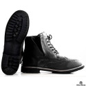 Black Textured (WP) waterproof Motorcycle Boots