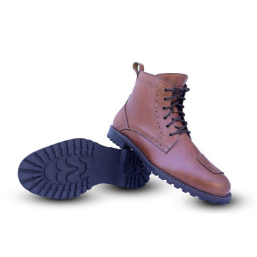 Crunchy Textured Brown WP waterproof MC Boots