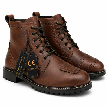 Crunchy Textured Brown WP waterproof MC Boots Crunchy Textured Brown WP waterproof MC Boots