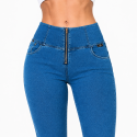 Lady Denim motorcycle Dirty Blue legging