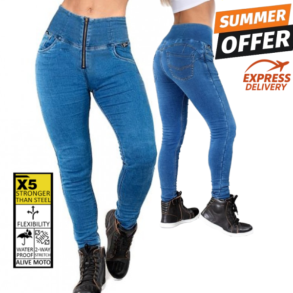 Lady motorcycle Denim Leggings Original blue Lady motorcycle Denim Leggings Original blue