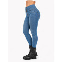 Lady Denim motorcycle Dirty Blue legging