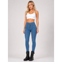 Lady Denim motorcycle Dirty Blue legging
