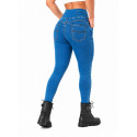 Lady Denim motorcycle Dirty Blue legging