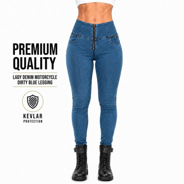 Lady Denim motorcycle Dirty Blue legging Lady Denim motorcycle Dirty Blue legging