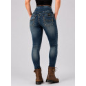 Lady Denim motorcycle Dirty Blue legging