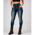 Lady Denim motorcycle Dirty Blue legging