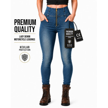 Lady Denim motorcycle Dirty Blue legging Lady Denim motorcycle Dirty Blue legging