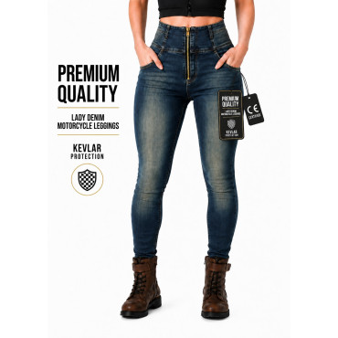Lady Denim motorcycle Dirty Blue legging Lady Denim motorcycle Dirty Blue legging