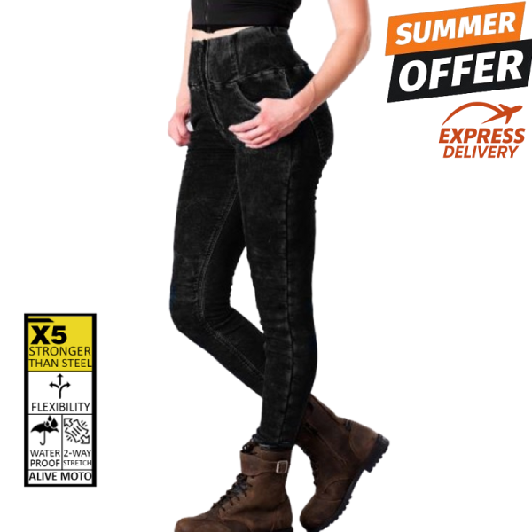 Lady Denim motorcycle Leggings Dark Grey Lady Denim motorcycle Leggings Dark Grey