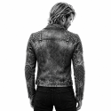Black Smoke Men's washed Motorcycle Denim Jacket