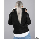 LADY AVIATOR BLACK NUBUCK SHEARLING JACKET