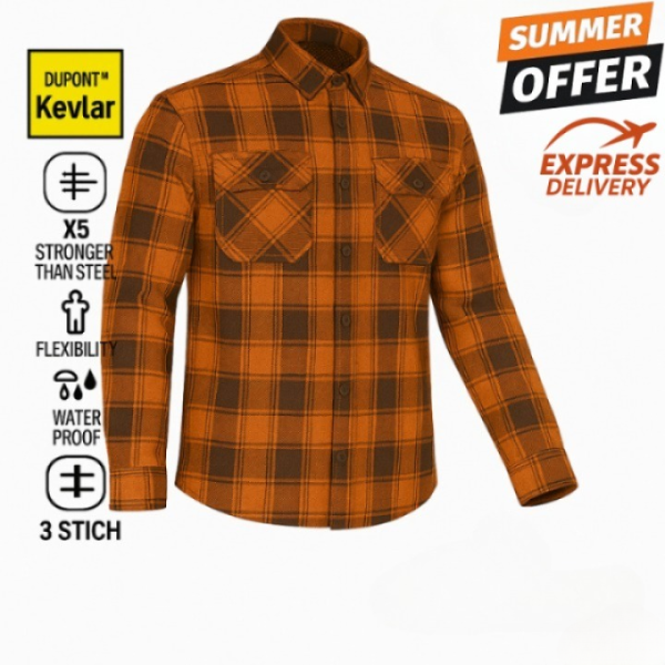 Mc Premium Casual Flannel Orange shirt (CE 17092)
