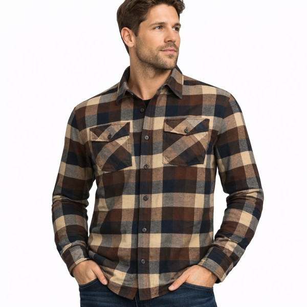 Premium Flannel Bronde MC Kevlar shirt (CE 17092)