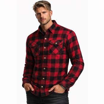 Mc Premium Casual flannel Red/Black shirt  (CE 17092)