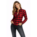 Lady MC Flannel Premium Red shirt (CE 17092)
