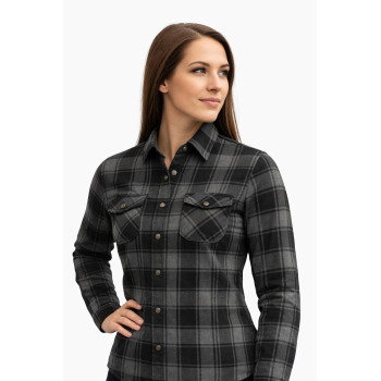 Lady MC Premium Casual flannel Grey shirt (CE 17092)