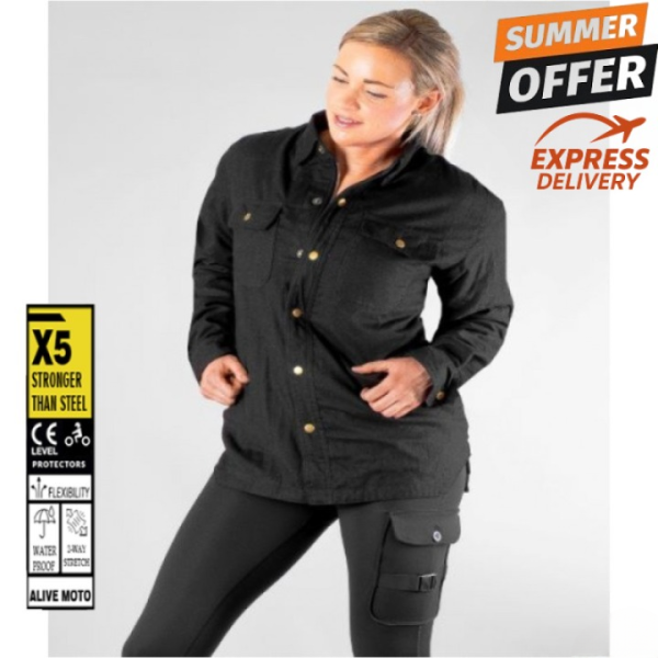 Lady MC Flanell premium black shirt (CE 17092)