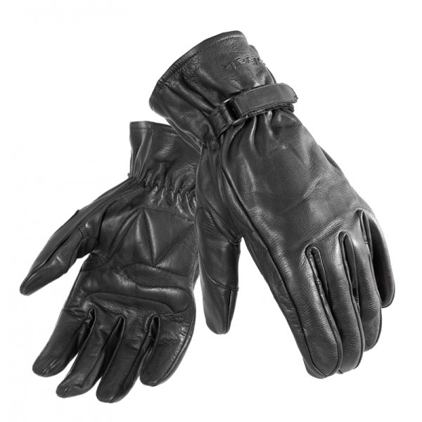 Black Axel leather motorcycle touring  gloves
