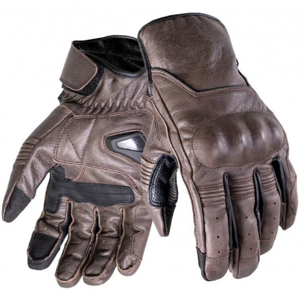 Rebel vintage horse brown summer motorcycle leather gloves