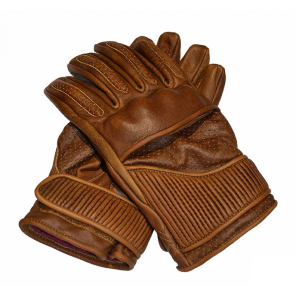 Chopper Waxed brown lady motorcycle summer gloves