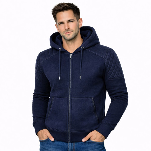Premium Classic Navyblue waterproof mc hoodie (CE 17092:2017 )