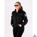 Lady Rival black Kevlar waterproof motorcycle hoodie