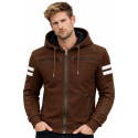 Premium Rival brown CE waterproof MC hoodie