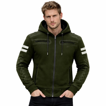 Premium Rival Army Green CE waterproof MC hoodie