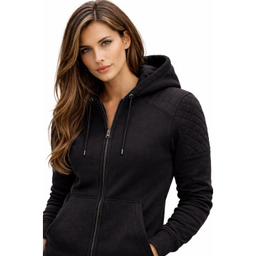 Premium lady Classic Black motorcycle hoodie (CE 17092) Premium lady Classic Black motorcycle hoodie (CE 17092)