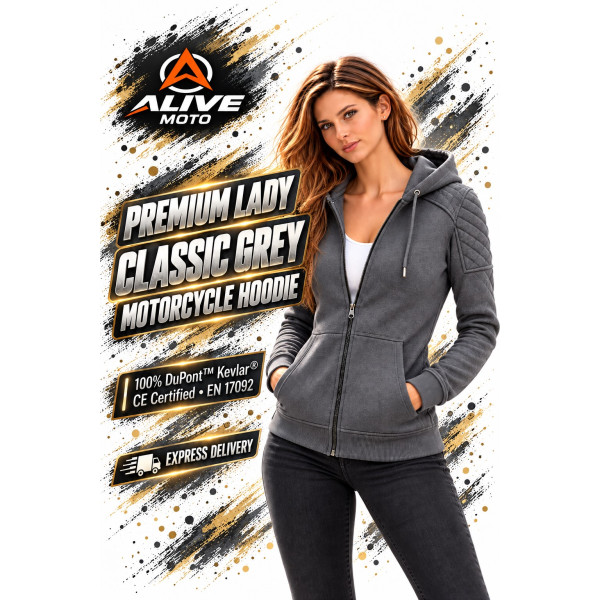Premium Lady Classic Grey Mc Hoodie (CE 17092)