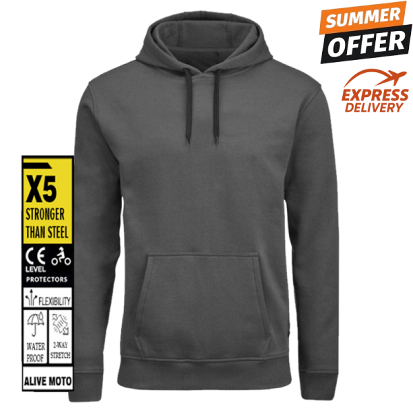 Lady Bandit Urban CE Semi Kevlar Grey MC hoodie