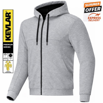 Alive Moto Urban Sport V2 Motorcycle Grey Hoodie - CE certified