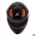 AXOR APEX HUNTER BLACK ORANGE SUN VISOR MC HELMET