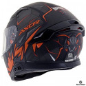 AXOR APEX HUNTER BLACK ORANGE SUN VISOR MC HELMET