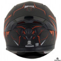 AXOR APEX HUNTER BLACK ORANGE SUN VISOR MC HELMET