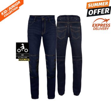 Kid / Junior Stretch Kevlar blue regular jean pant