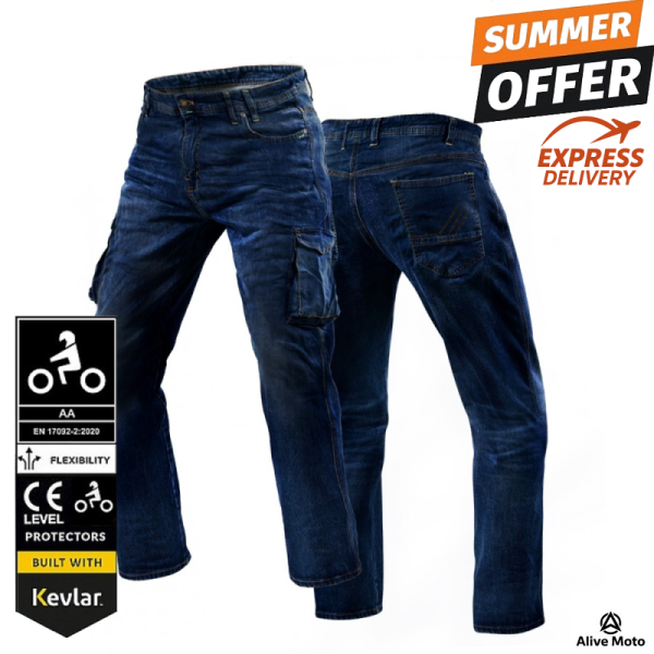 Cargo Dark Blue Cruiser Bobber motorcycle men's jean
