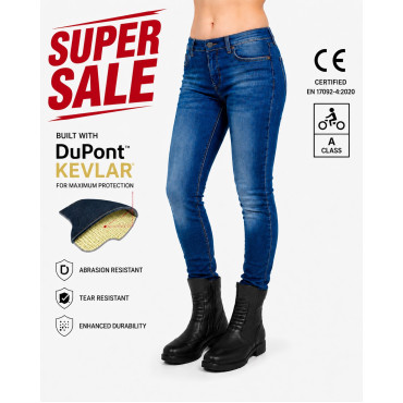 Lady Commander original Blue motorcycle jean waterproof (CE 17092) Lady Commander original Blue motorcycle jean waterproof (CE 17092)