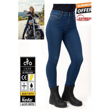Lady Commander original Blue motorcycle jean waterproof (CE 17092)
