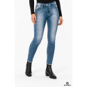 Lady Cruiser Retro Blue motorcycle denim jeans (CE 17092)
