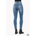 Lady Cruiser Retro Blue motorcycle denim jeans (CE 17092)